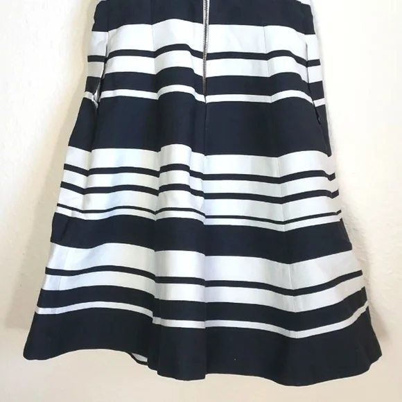 Kate Spade Women's Cape Stripe Cocktail Dress Black White Stripe Size 0 - Picture 9 of 16